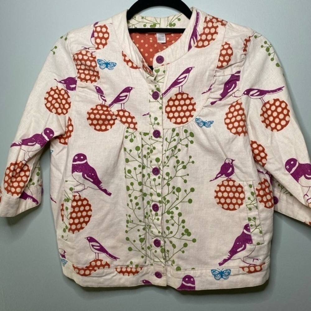 Trinity Linen‎ Shirt Blouse Jacket Size Medium with 3/4 sleeves